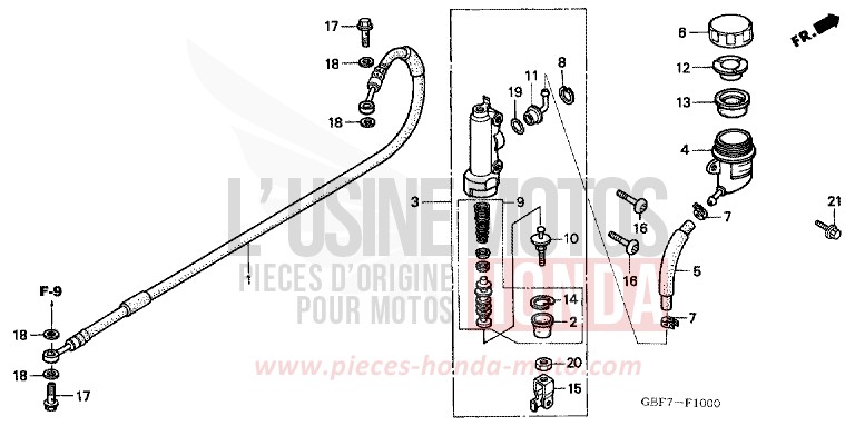 HAUPTBREMSZYLINDER, H. von CR85R "Big Wheel" EXTREME RED (R292) von 2006